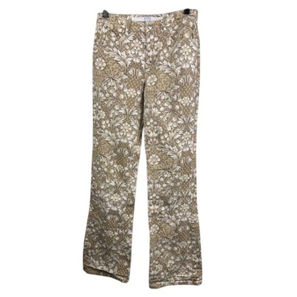 Escada Sport Trousers Women's Size 36 Beige Floral Print Patterned